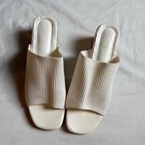 White sandals
